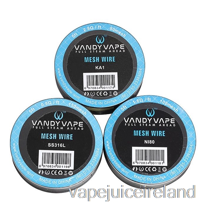 Vape Juice Vandy Vape Mesh Wire Spools - 5 Feet 1.2ohm 100mesh Ni80